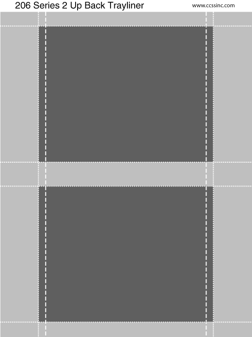 2 Up Trayliner (Back Card) Die-Cut Perforated 2 Up Trayliner (Back Card) Die-Cut Perforated