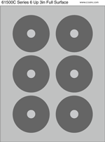 6 UP CD/DVD Mini Full Surface Labels 6 UP CD/DVD Mini Full Surface Labels